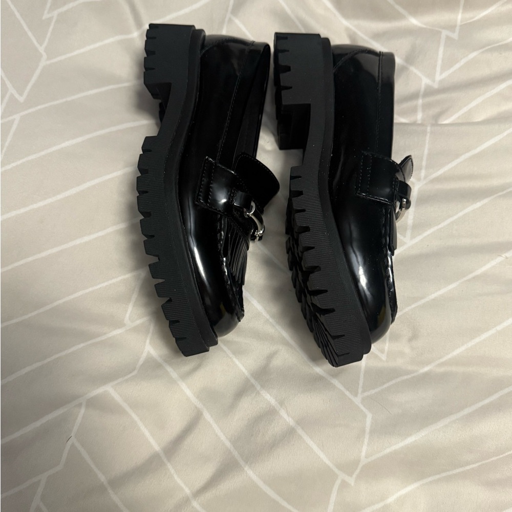 Women's Black Loafers-Old Navy